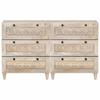 Sideboard 2 pcs White 120 x 33.5 x 75 cm Solid Mango Wood