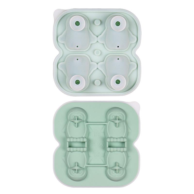 

Форма для льда в форме пингвина, многоразовые кубики льда с антипригарным покрытием, силиконовая форма для льда в виде пингвина, кухонные принадлежности зелёный