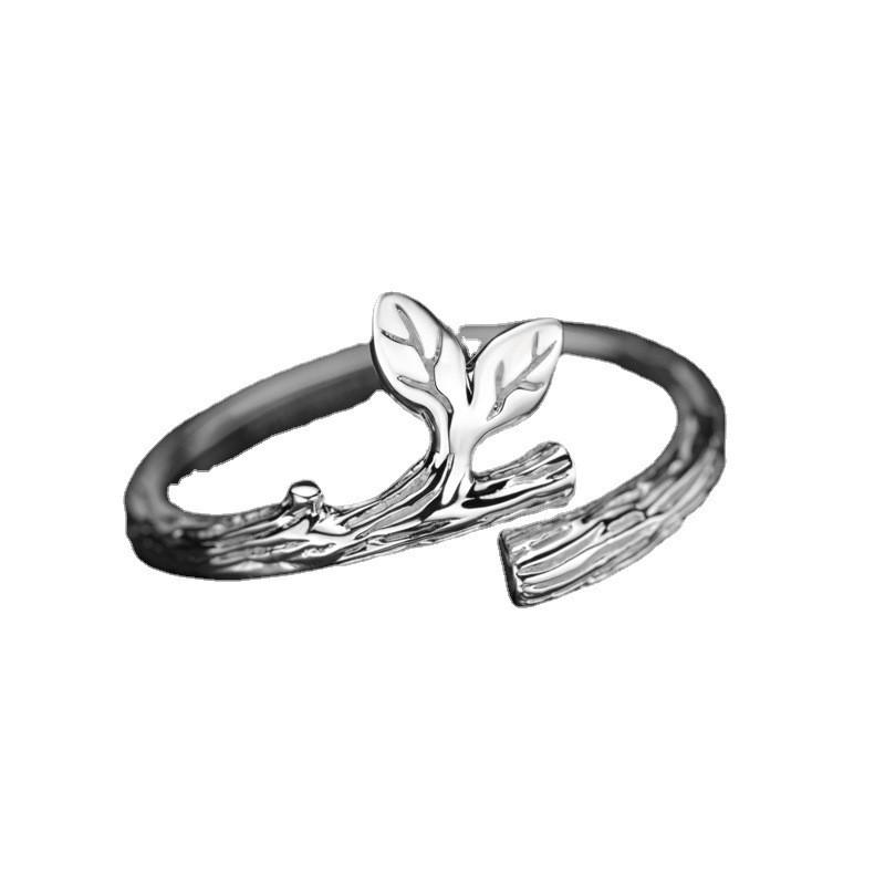 Adjustable Open Leaf Ring Women Men Minimalist Boho Style Floral Geometric Finger 2025