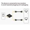 HDMI-compatible Adapter 1 to 2 Way Household Dormitory Office Splitter Adapter Male to Dual Female for Monitor Laptop