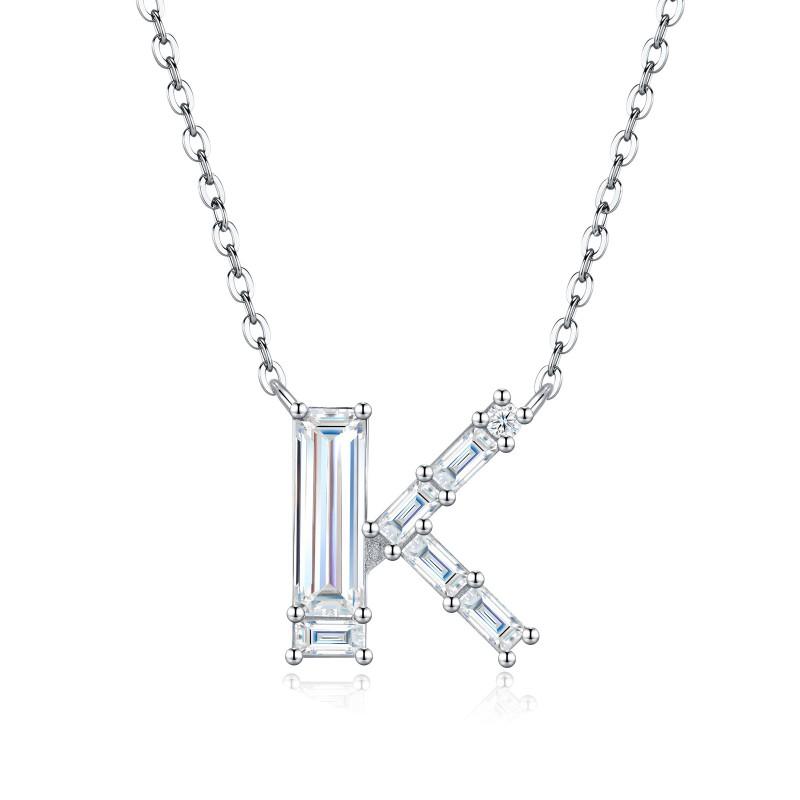 Fashion Luxury Letter Necklace Fade-resistant Moissanite Clavicle Chain Womens Daily Wear