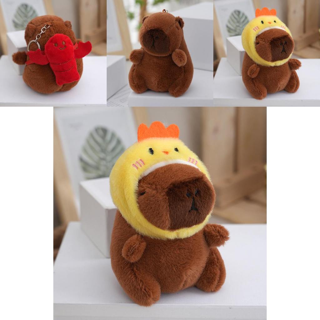 Adorable Capybara Plush Keychain Cute Cartoon Doll With Premium Pp Cotton Filling For Accessories