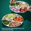 304 Stainless Steel Ginger Garlic Onion Prep Plate Multi Compartment Kitchen Cooking Ingredient Tray