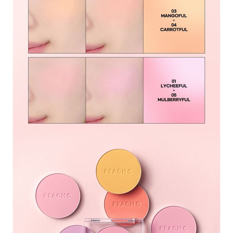 Peach C - Cheerful Blusher - 5 Colors