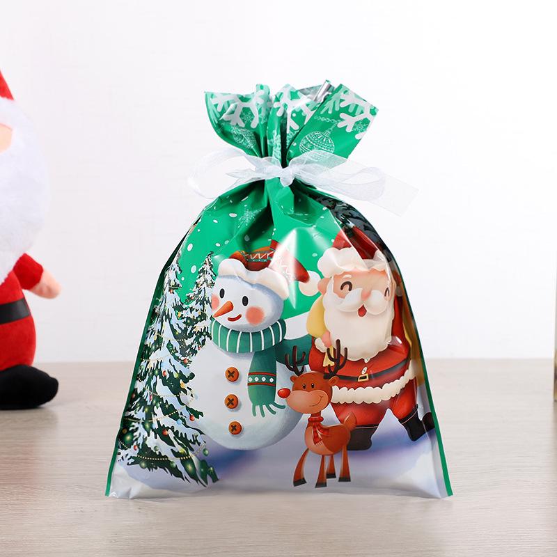 Festive Christmas Tree Candy Drawstring Gift Bag