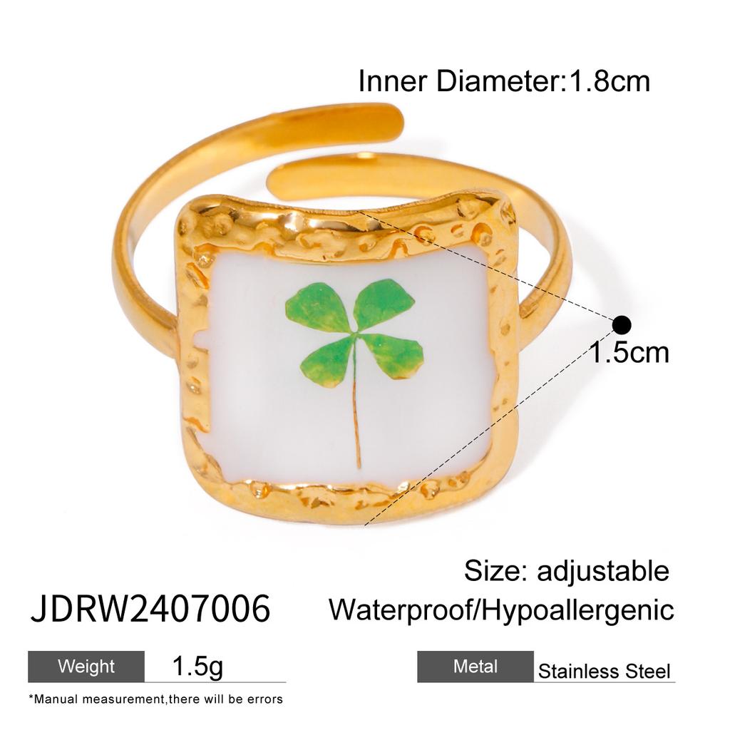 European and American Immortal Flower Ring Titanium Steel Non-fading Jewelry Ring Stainless Steel