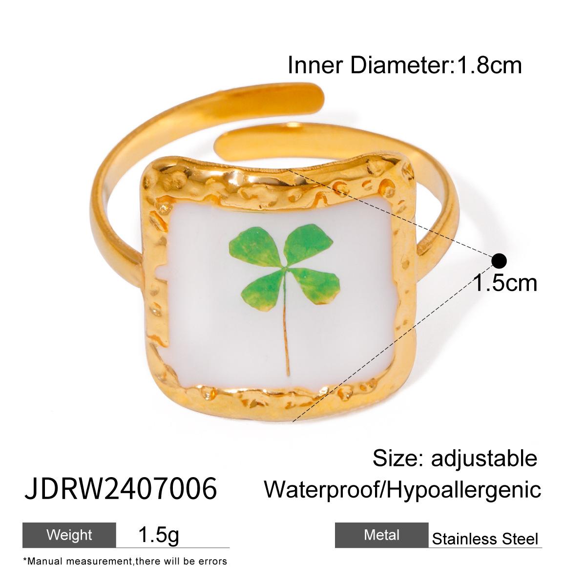 European and American immortal flower ring titanium steel non-fading jewelry ring stainless steel