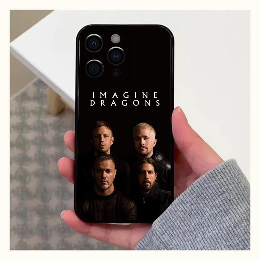 Imagine D-Dragons Band Phone Case For Apple iPhone 15,14,13,12,11,Pro,X,XS,Max,XR,Plus,Mini Soft Black Cover