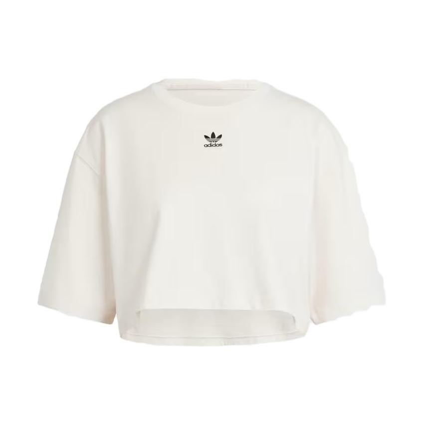 (WMNS) adidas Crop Top Asia Sizing  White  Women s IR5976 S