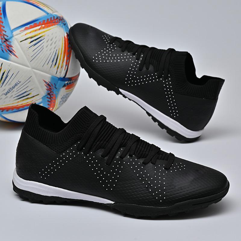 Factory Custom Men's and Women's Football Shoes High Top Game Sports Artificial Grass Splinters Training Football Soccer Shoes