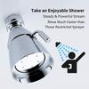 360 Degree Rotary Shower Heads Adjusted Silver Water Saver