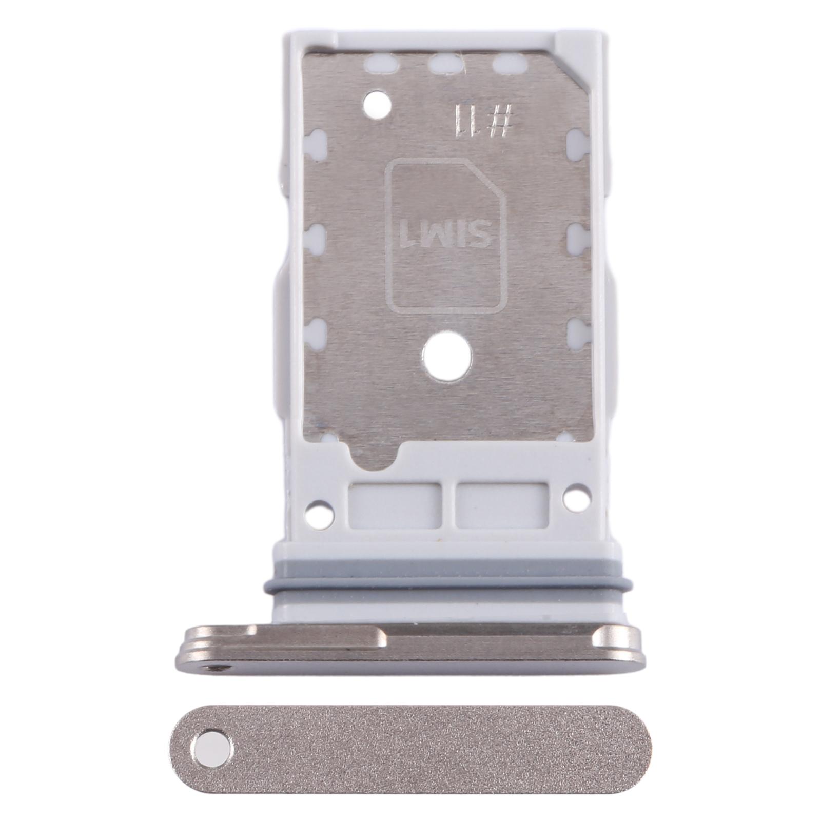 

Для Samsung Galaxy S24 Ultra S928 Тримач лотка для двох SIM-карт Заміна слота для SIM-карти (без логотипу) Silver