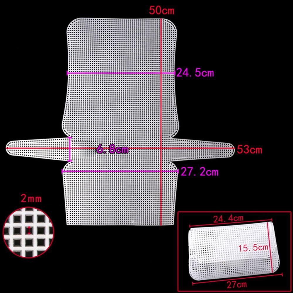Plastic Weaving Plastic Mesh Cloth Handmade Craft Bags Making Grid Hook White Knitting Crochet Bags Plate Bag Accessories
