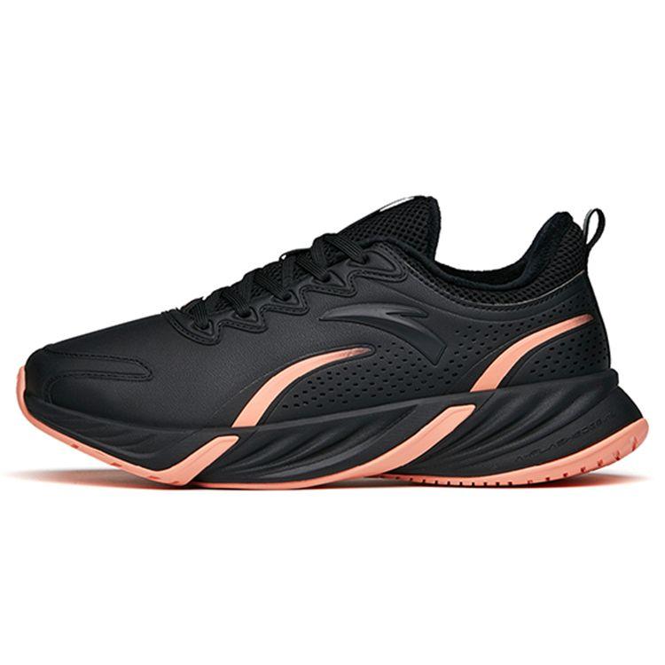 

Anta Running Series Fleece Shock Absorbing Lightweight Low Top Running Shoes Women sneaker Black Pink 122145523-8 36