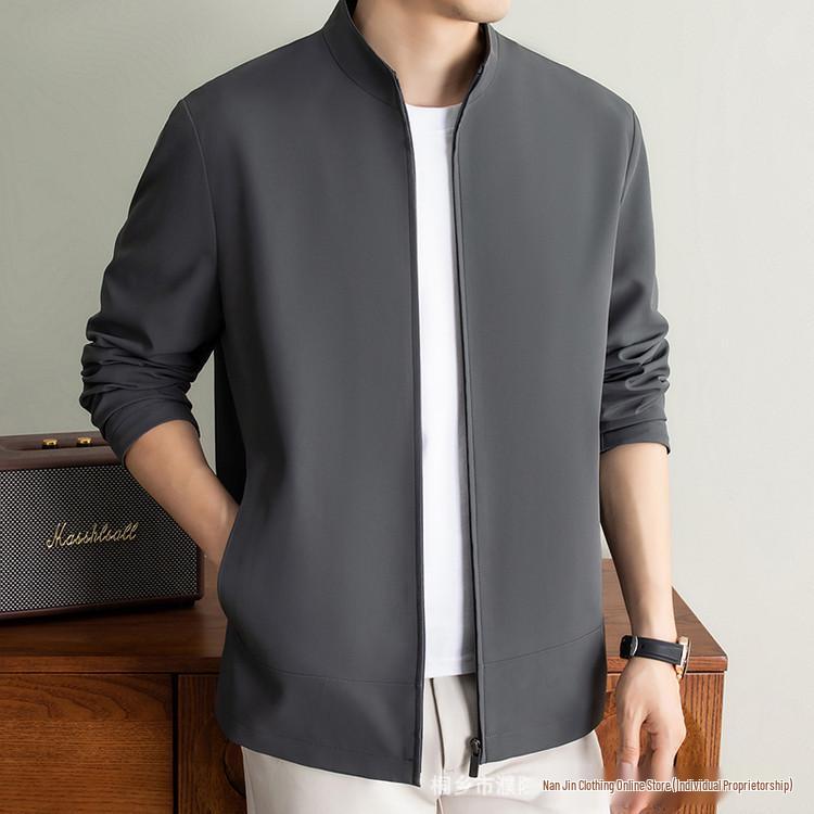 2026 Men's Business Casual Thin Baseball Collar Jacket