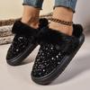 Fashion Women Snow Slippers Anti-slip Round Head Lining Light Winter Shoes Women Ankle Anti-slip Outdoor Fashion Slippers Slides Women