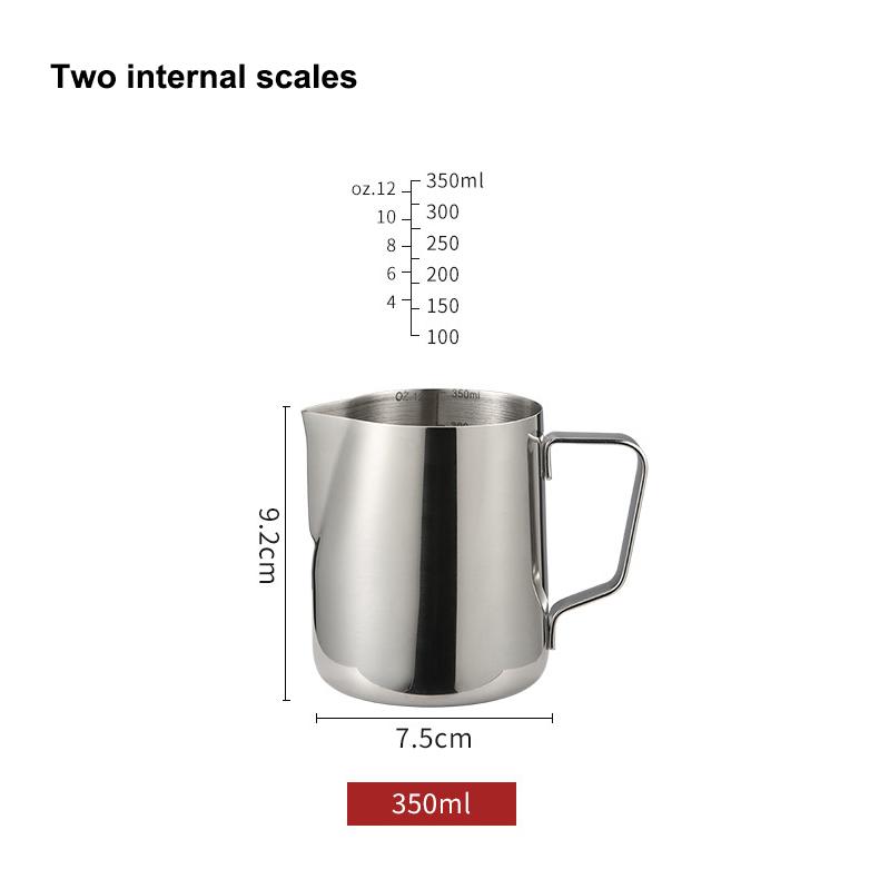 100ML-2000ML Stainless Steel Milk Frothing Pitcher Espresso Coffee Barista Craft Latte Cappuccino Cream Frothing Jug Pitcher