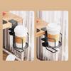 Suporte de Copo para Mesa 2 em 1 com Suporte para Fones de Ouvido, Suporte de Copo Anti-Derramamento-Gancho de Suporte com Rotação 360° Adequado para Copos de Café
