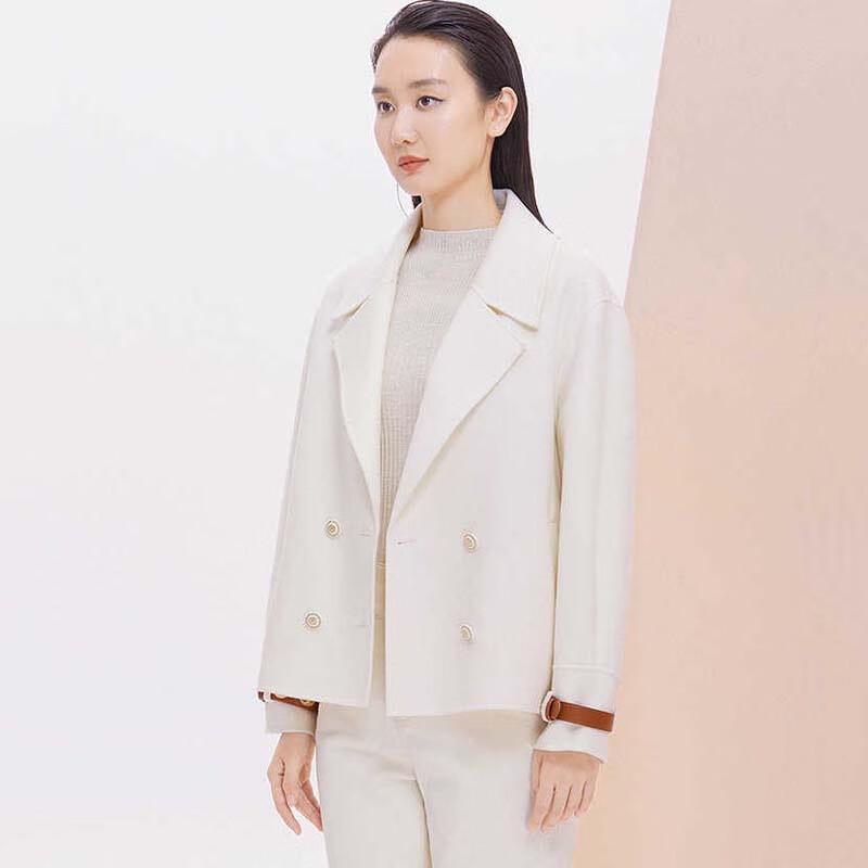 JESSIE Women's Elegant Suit Collar Short Woolen Coat JMFGD231