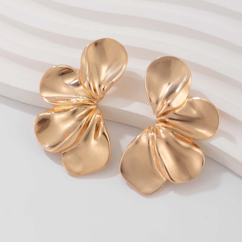 Exaggerated Metal Irregular Drop Earrings for Women Vintage Gold Color Geometry Splicing Dangle Earrings Jewelry Accessories