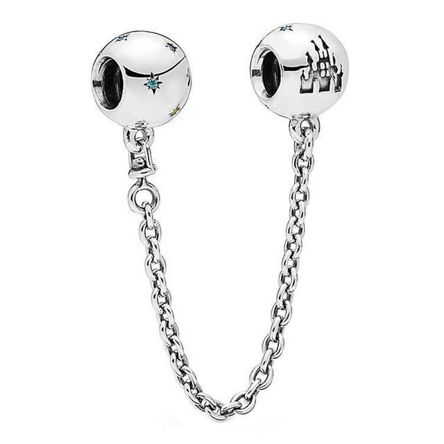 Safety Chain S925 Sterling Silver Charms Pendant European Bead Fit Original Charms Bracelet Chain Girl Women Jewelry Making