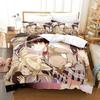 Neues Kanokon Bettwäscheset Einzelbett Twin Full Queen King Size Bettset Erwachsener Kind Schlafzimmer Bettbezugsets 3D-Druck Anime Bettlaken-Set