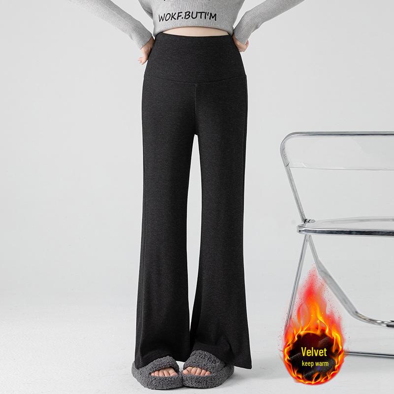 Nové volné těhotenské kalhoty do zvonu s přídavným sametem na podzim/zimu