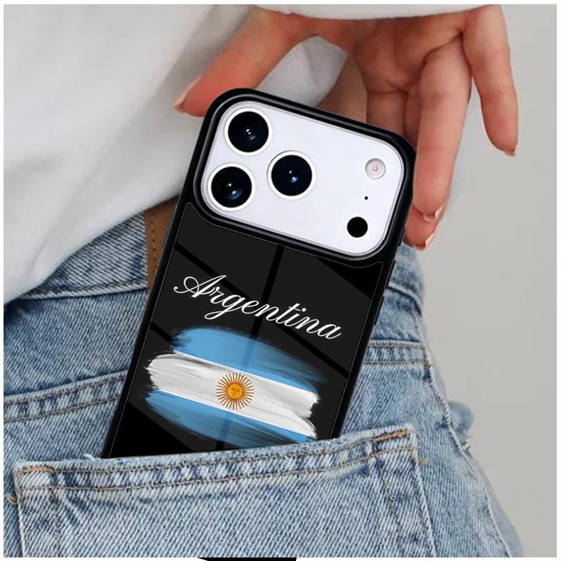 Argentina Flag Phone Case for iPhone 16e 15 14 13 12 17 Pro Max Plus Air 17pro Cover Coque