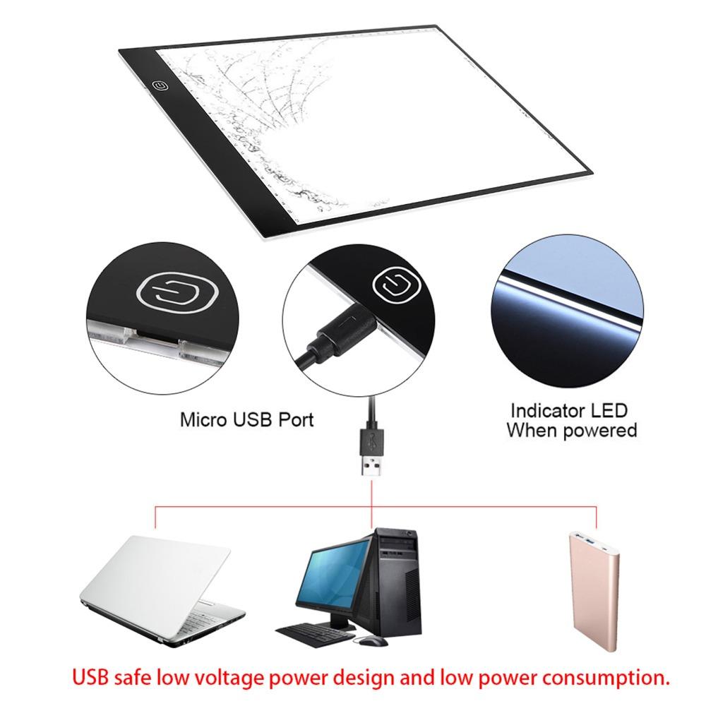 A4 Light Pad Three-Level Dimmable Drawing Light Box Animation Line Tracing