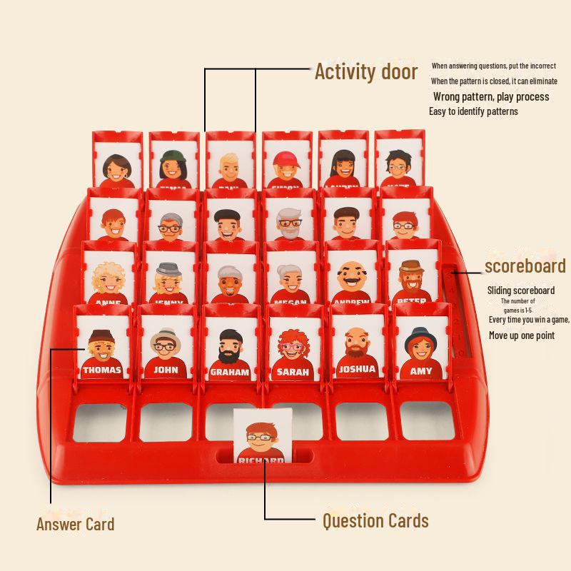 Guess Who I Am: Children's Educational Board Game for Parent-Child Interaction and Two-Player Logical Thinking Battle