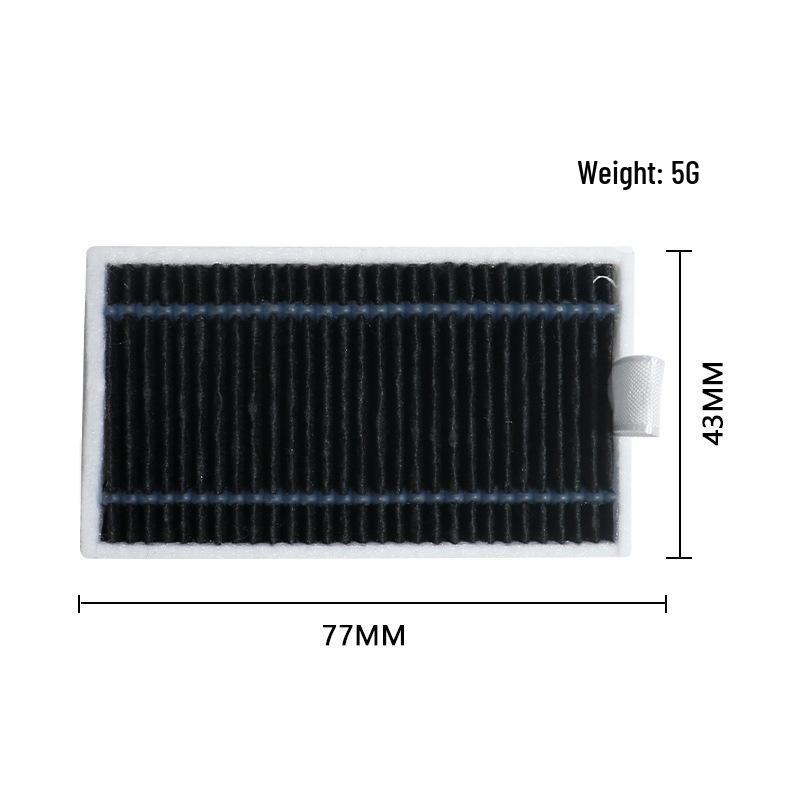 Compatible Accessories for Ecovacs X12/X12 PRO: Main Roller Brush, Side Brush, Dust Bag, Mop, Filter Screen.