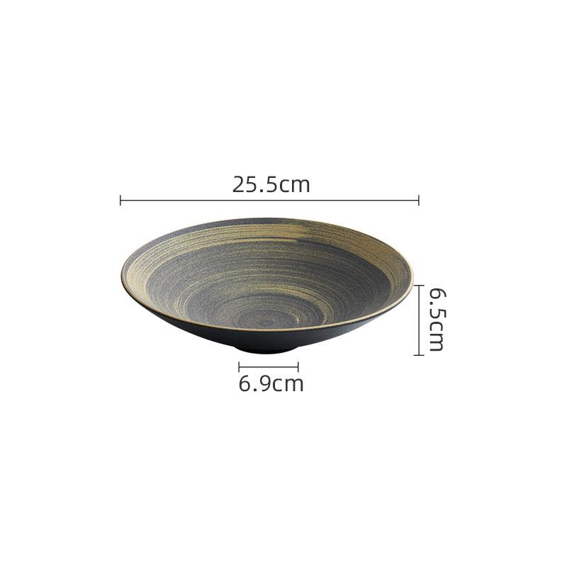Retro Hand-painted Ceramic Small Foot Salad Bowl Dessert Bowl Pasta Bowl Fruit Bowls Restaurant Creative Specialty Tableware