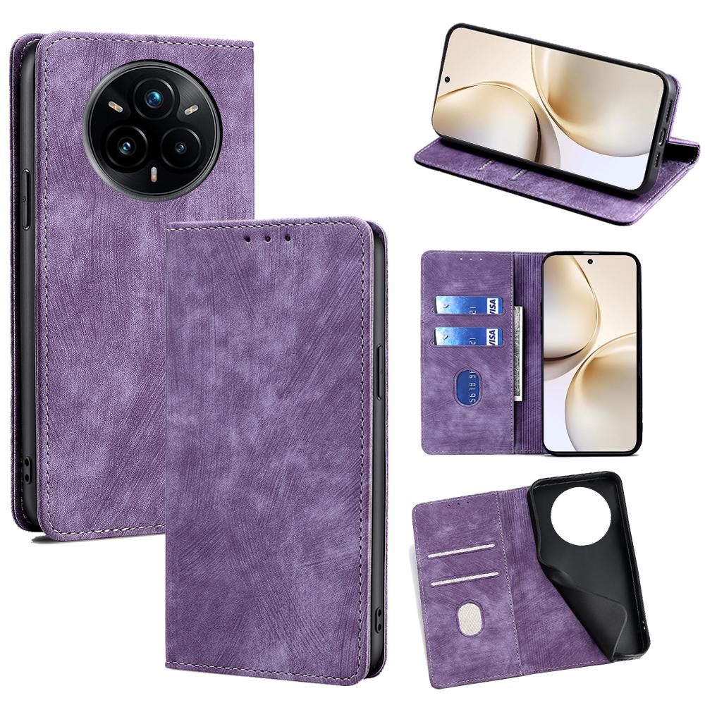 

For Realme 14 Pro+ 5G Case RFID Blocking Wallet Leather Phone Cover Purple