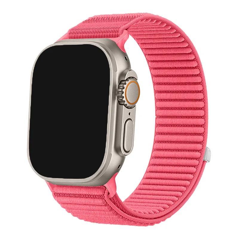 Nylon Braided Sport Strap For Apple Watch Band 49MM Bracelet for iWatch 10 9 8 7 6 5 4 SE Ultra 1 2 49mm 46 45 44 42 41 40 38mm