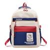 Korean Fashion Color Block Student Backpack Large Capacity Nylon Travel School Bag for Teenagers
