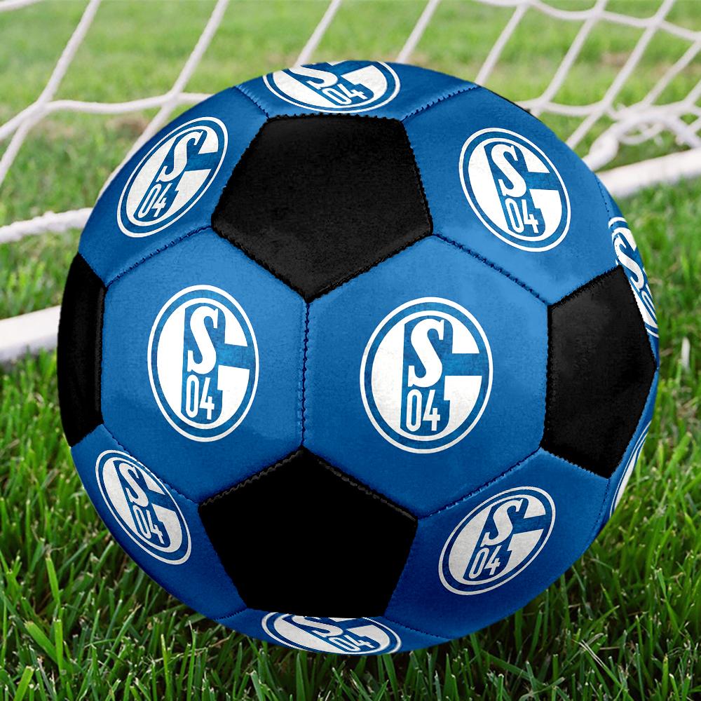 SIZE 5 FC Schalke 04 Soccer Ball Colorful All Ages Machine Stitched PVC Competition Ready Durable High-Bounce
