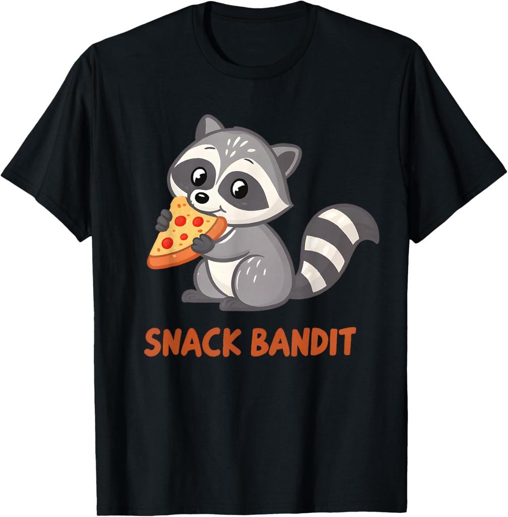 Snack Bandit Funny Cute Team Raccoon Eating Pizza Unisex T-Shirt