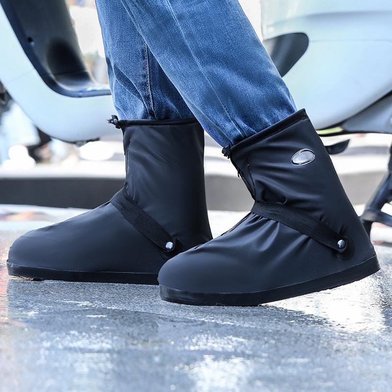Rain shoes for men and women, waterproof, thickened and wear-resistant, fully enclosed shoe cover, tall tube, rainproof and rainstorm-proof, water