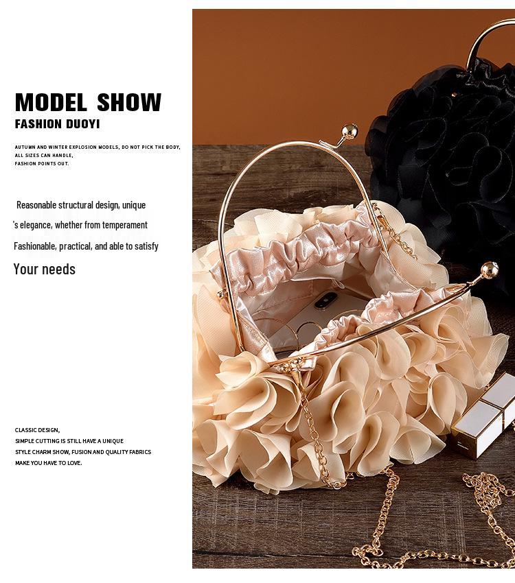 Elegante florale Clutch: Tasche für Braut-, Abend- und Cheongsam-Anlässe