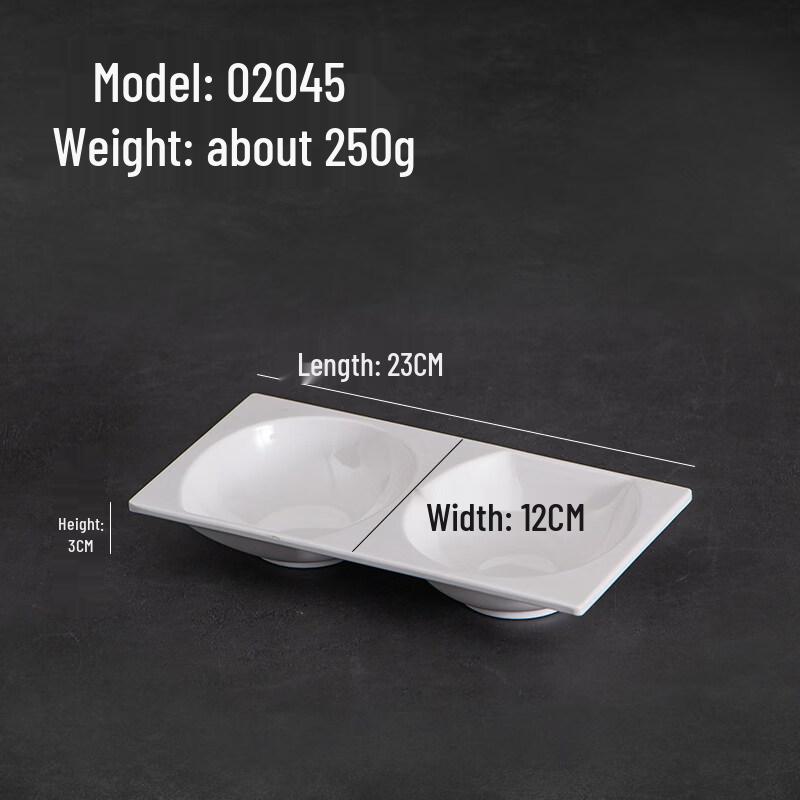 Creative Divided Melamine Dipping Sauce Dish