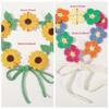 Fashion Countryside Style Crochet Hair Bands French Knit Fabric Flower Hair Bands Headwrap Crochet Texture Hair Scarf Women