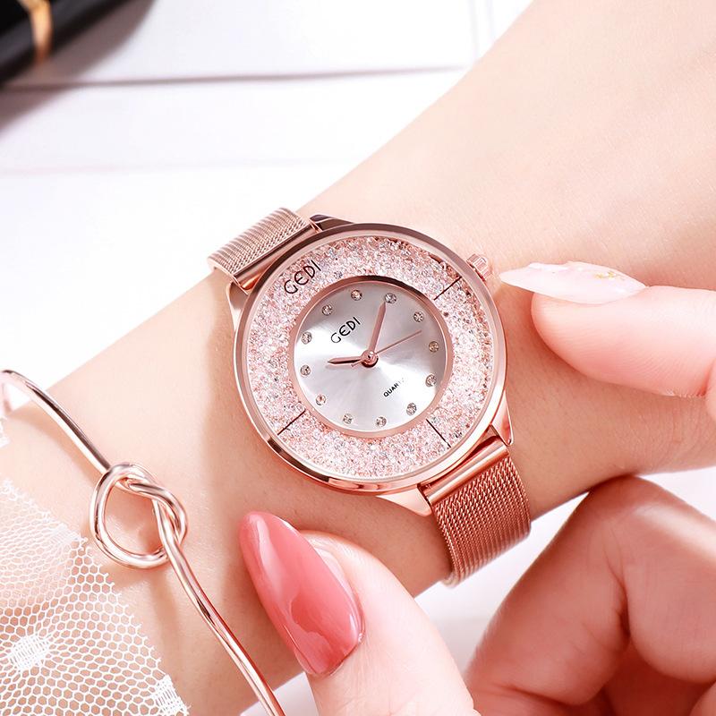 Diamond-Encrusted Women'S Watch Temperament Women'S Simple Watch Student Colorful Watch