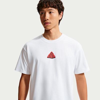 Nike ACG DRI FIT Quick Dry T Shirts Men s Mountain Peak White Crew Nec 2XL