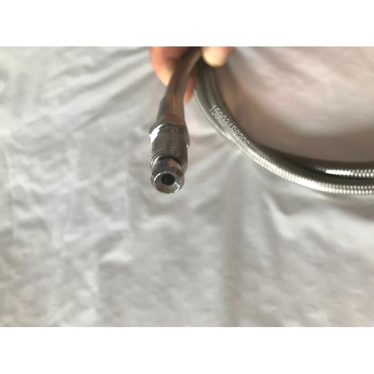Motorcycle PTFE smooth bore stainless steel braided disc brake hoses clutch lines kits with stainless steel fittings