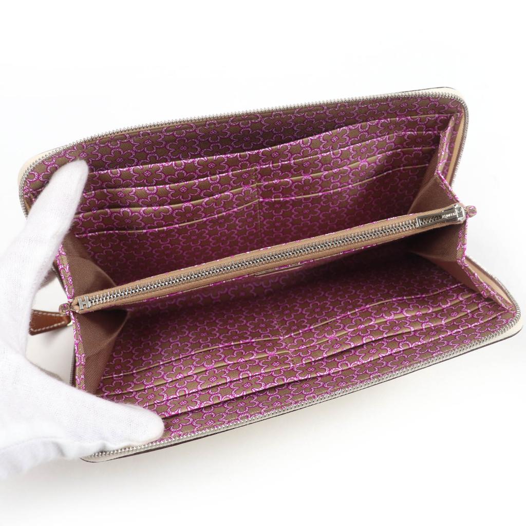 Hermes Purse Azap Long Silk In Zip Around Epsom Leather Women Used