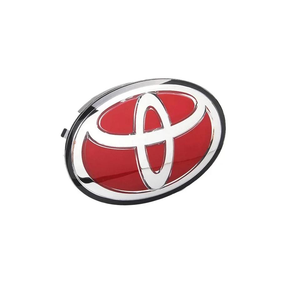

3D modified front and rear badge logo car label For Toyota Corolla Camry RAV4 Land Cruiser Prado Highlander C-HR Yaris Vios 14cmX9.6cm червоний