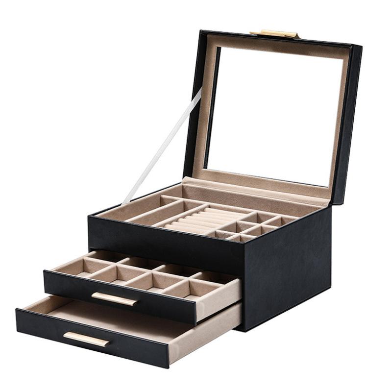 Pudełko na biżuterię Skylight, naszyjnik, kolczyki, kolczyki, wykwintne pudełko na biżuterię, złote pudełko na biżuterię, szuflada