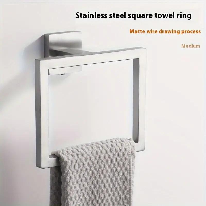 Stainless Steel Towel Ring For Bathroom With Durable Metal Holder For Home Use