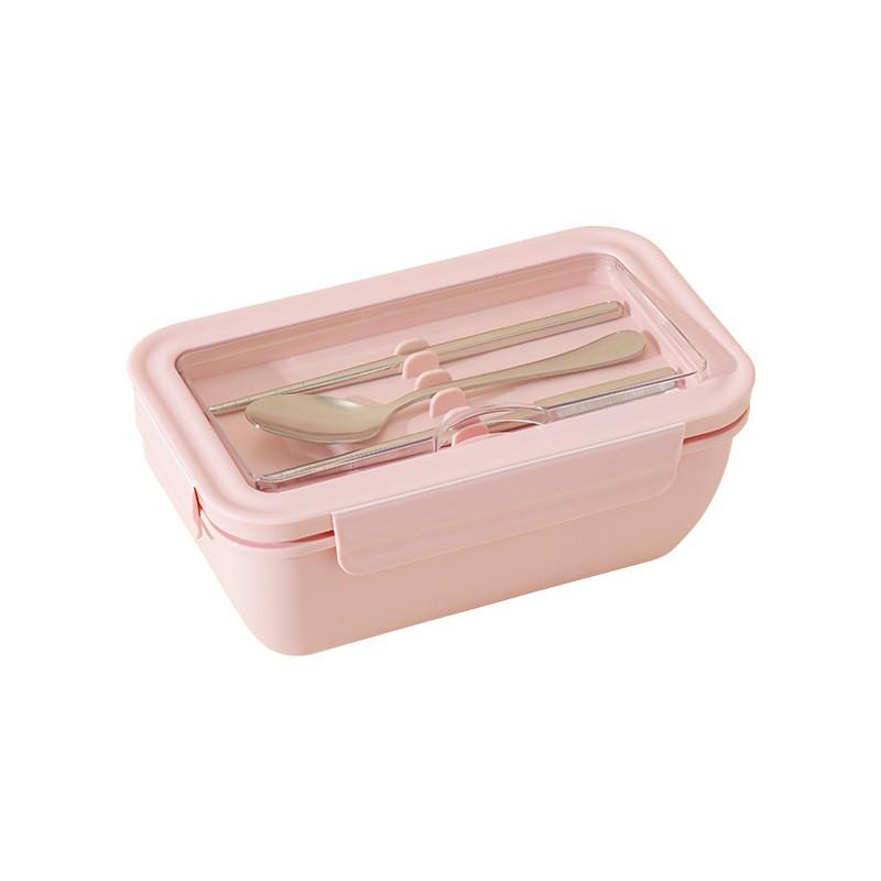 Microwave-Safe Bento Box With Leakproof Lid Dual Compartment Office Lunch Student Meal Prep Travel