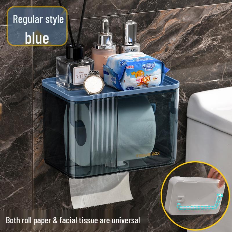 Wall-Mounted Bathroom Tissue & Towel Holder